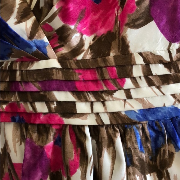 Eliza J floral lined pleated fit and flare dress - Picture 4 of 4